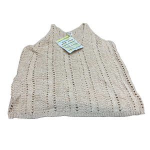 Women's Plus Size V-Neck Sweater Tank Top - Universal Thread Beige 1X